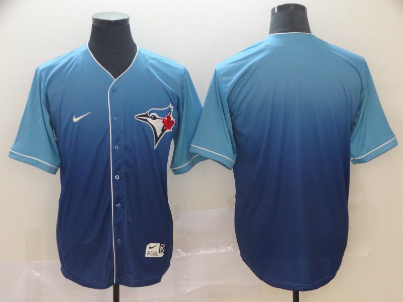 Men Toronto Blue Jays Blank Blue Nike Fade MLB Jersey